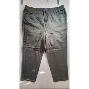 Gloria Vanderbilt Amanda Womens Jeans Tapered Size 16W 38x30.5 High-Rise Green‎